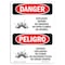 Signmission OSHA Sign, Explosive Vapors No Smoking Bilingual, 10in X 7in Rigid Plastic, 7" W, 10" L, Spanish OS-DS-P-710-VS-1211 - alternate 1